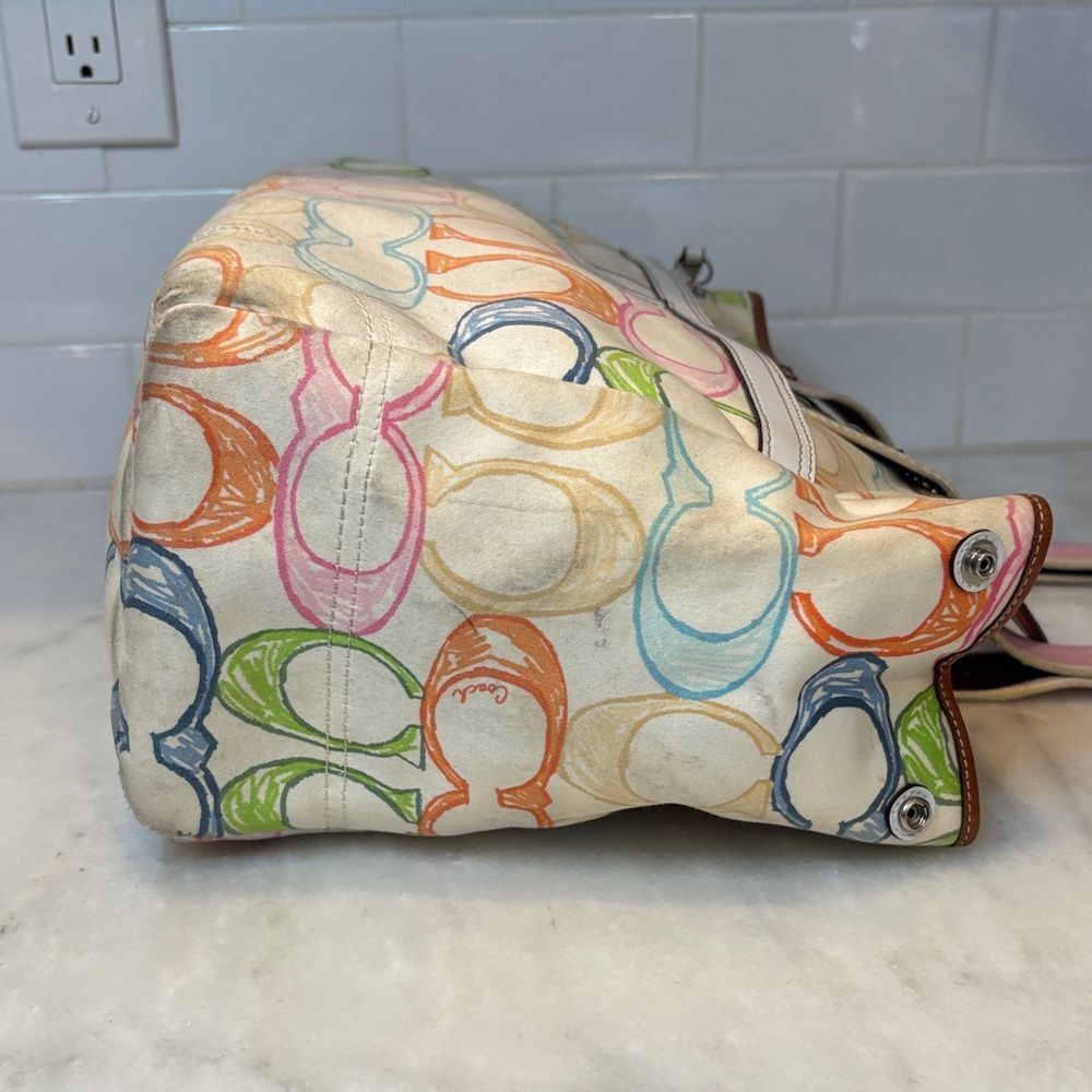 Coach Bag Purse Handbag Hampton Scribble Signatur… - image 8